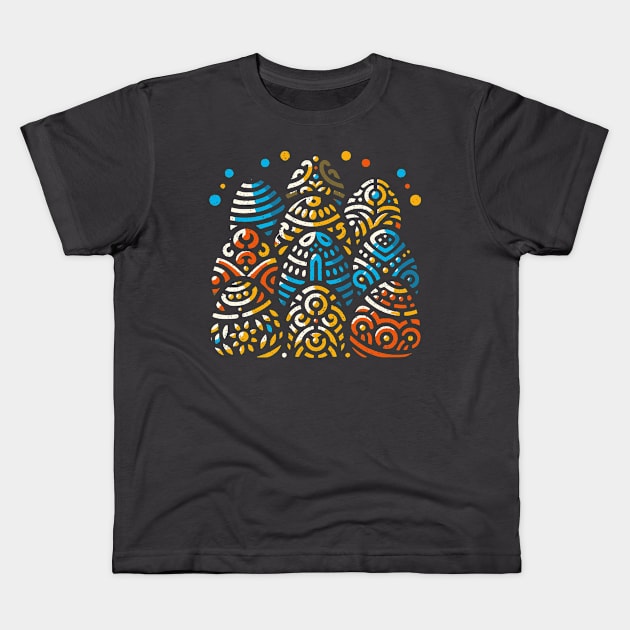 Easter Eggs Kids T-Shirt by JSnipe